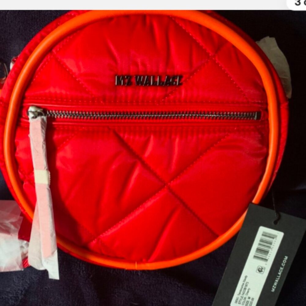 NWT MZ WALLACE Quilted Tambourine Crossbody- Red